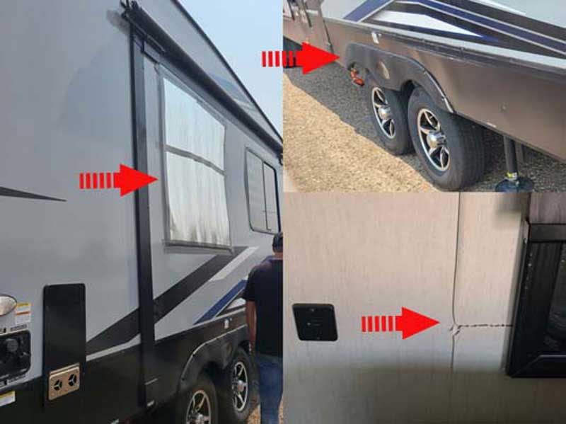 Accidental Damages Inflicted to the RV
