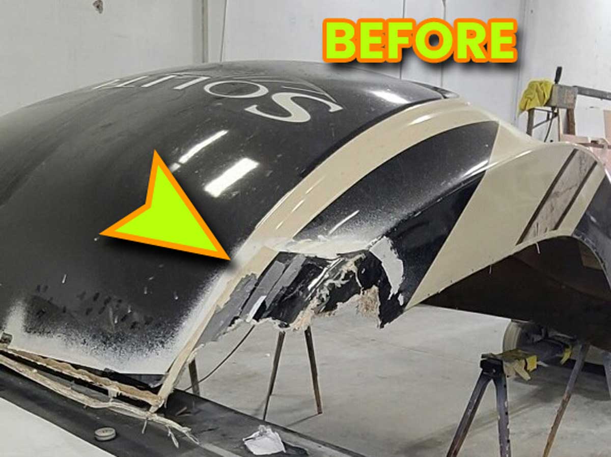 RV Repair: Front Cap Fiberglass Repair
